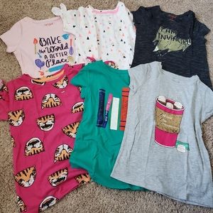 13 count Girl's size 6/6X, 6/7 shirt lot 12 shirts